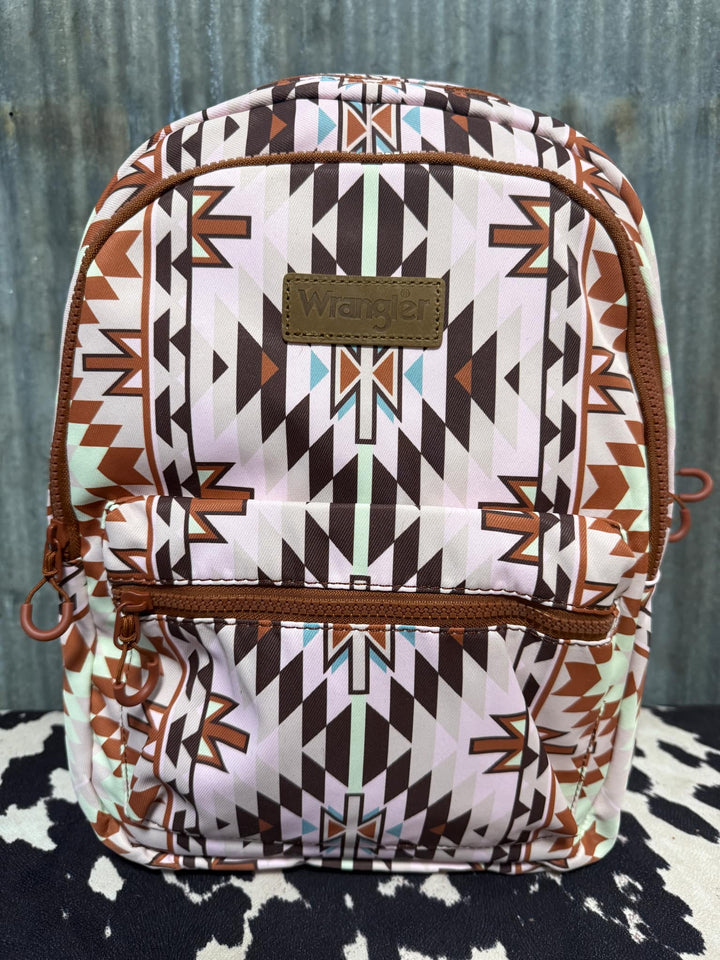 LIGHT PINK WRANGLER AZTEC BACKPACK