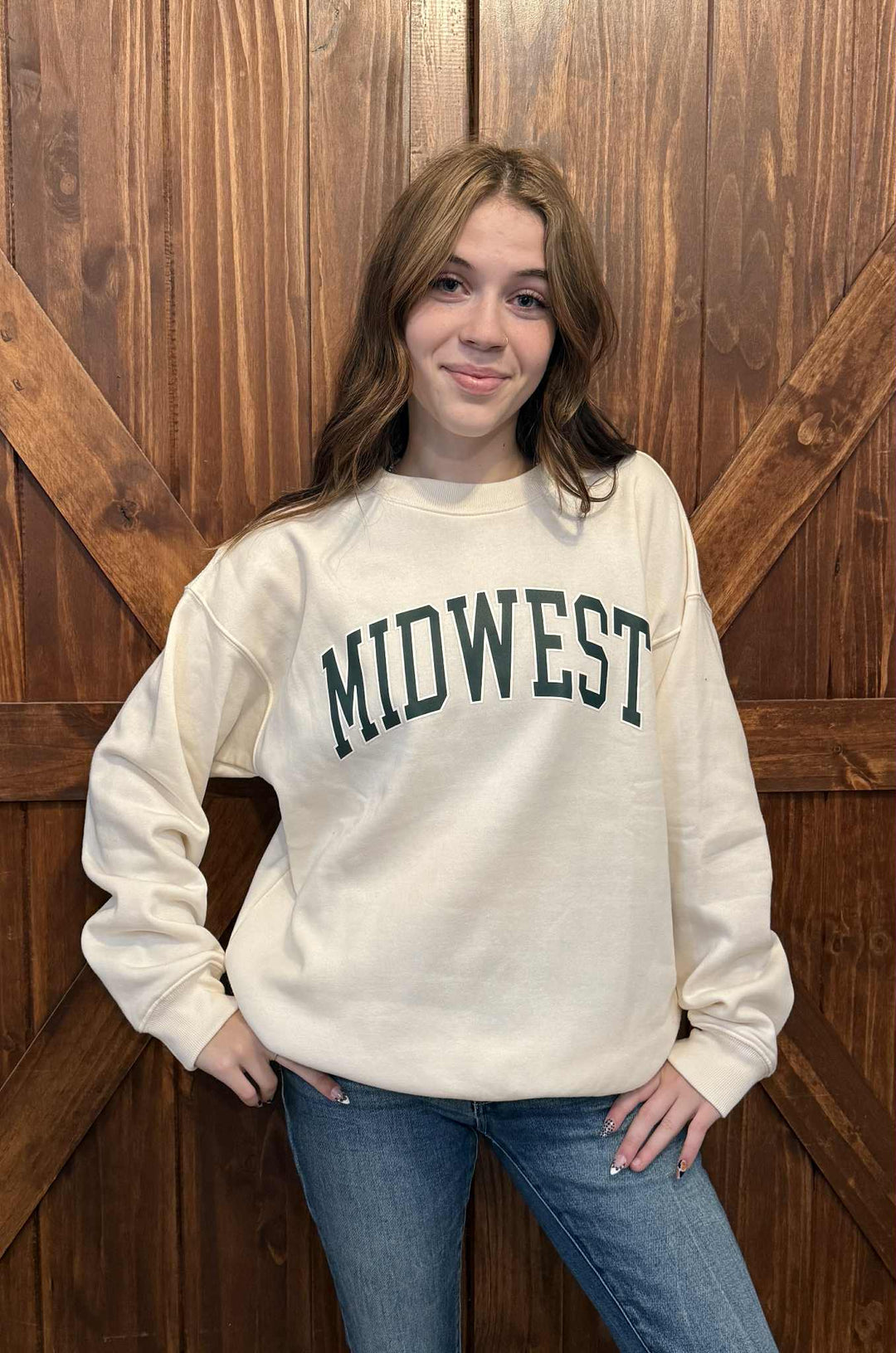 JUST A MIDWEST GIRL CREWNECK