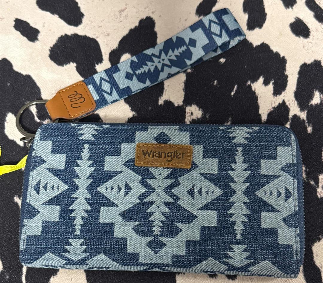 BLUE WRANGLER ART PRINT WALLET