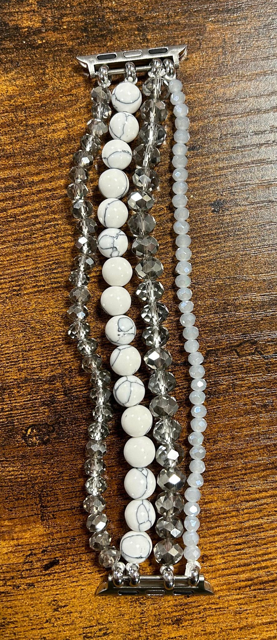 NATURAL STONE JEWELRY STRETCHY APPLE WATCH BAND