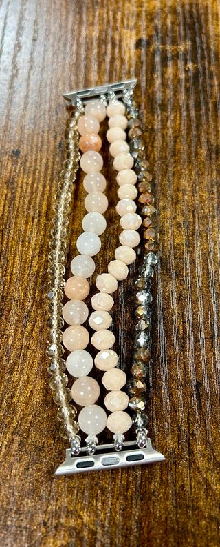 NATURAL STONE JEWELRY STRETCHY APPLE WATCH BAND