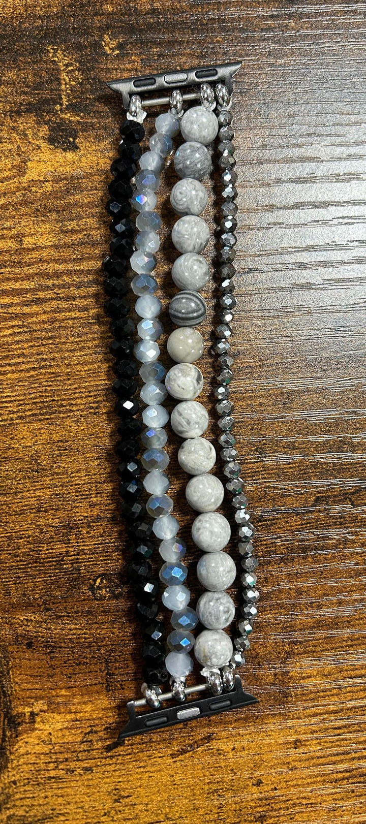 NATURAL STONE JEWELRY STRETCHY APPLE WATCH BAND
