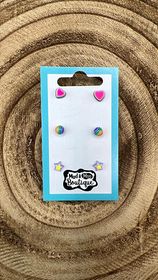 RAINBOW 3PK EARRINGS