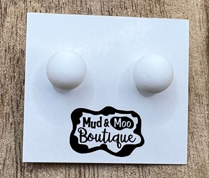 WHITE DOT STUDS