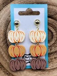 PUMPKIN DANGLE EARRINGS