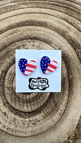 FLAG HEART EARRINGS