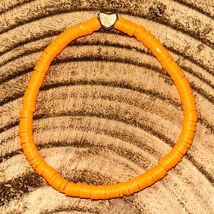 ORANGE HEART BRACELET