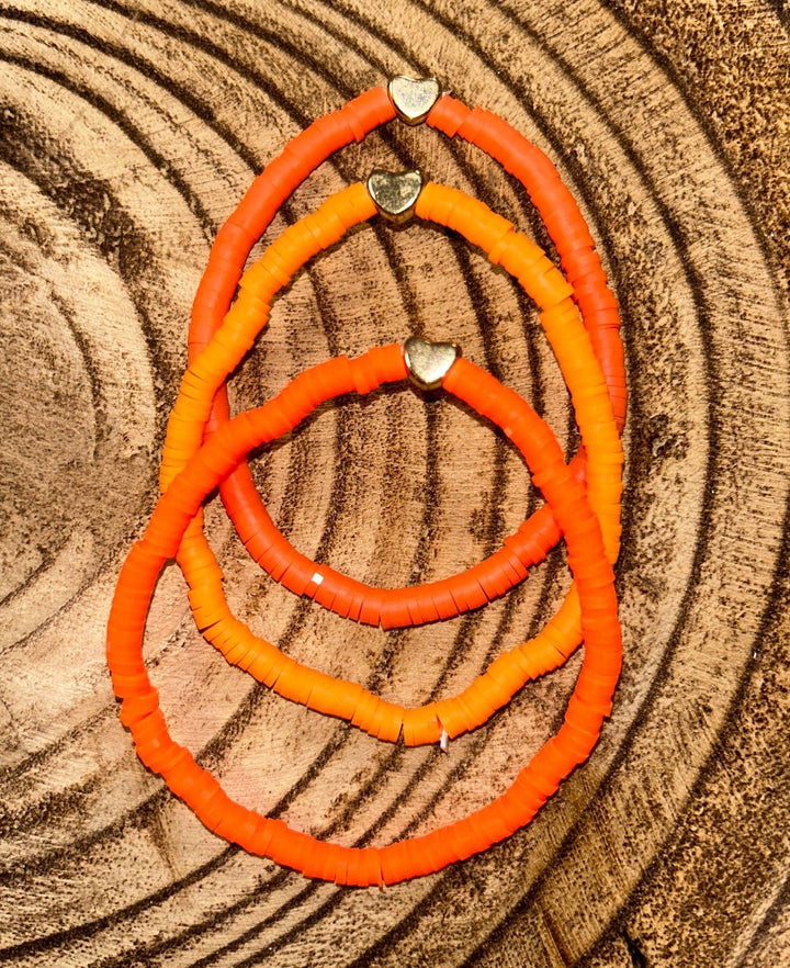 ORANGE HEART BRACELET