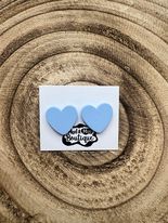 LIGHT BLUE HEART EARRINGS