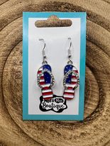 4TH OF JULY FLIP FLOP EARRINGS