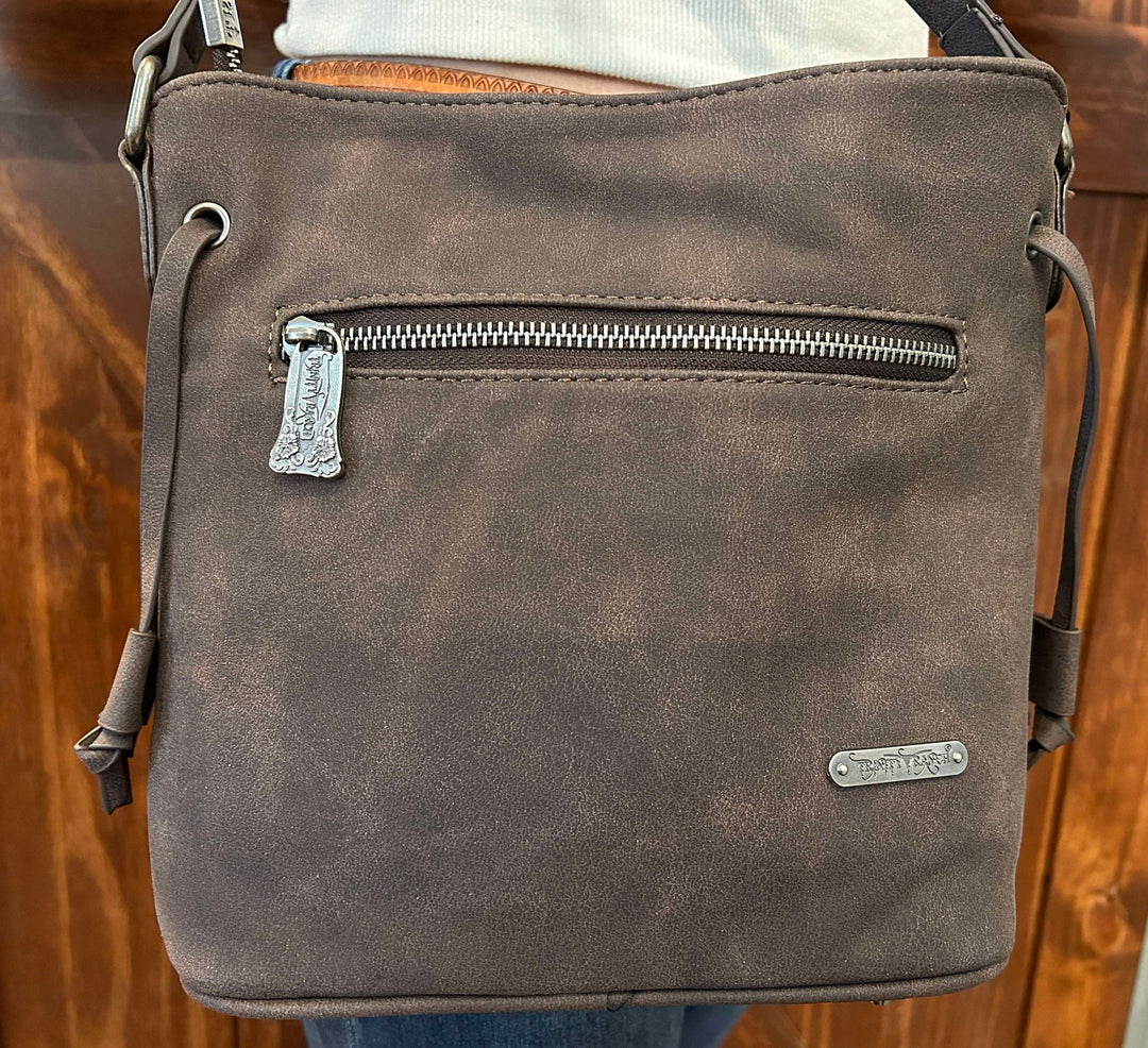 LEATHER AND TURQUOISE TEASER CROSSBODY