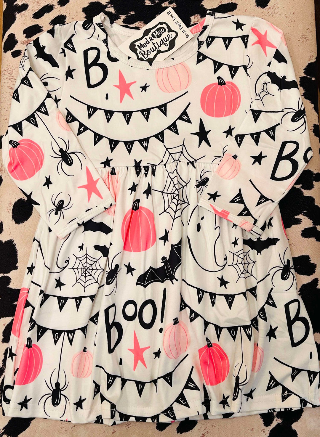 SPOOKY BOO! LONG SLEEVE DRESS