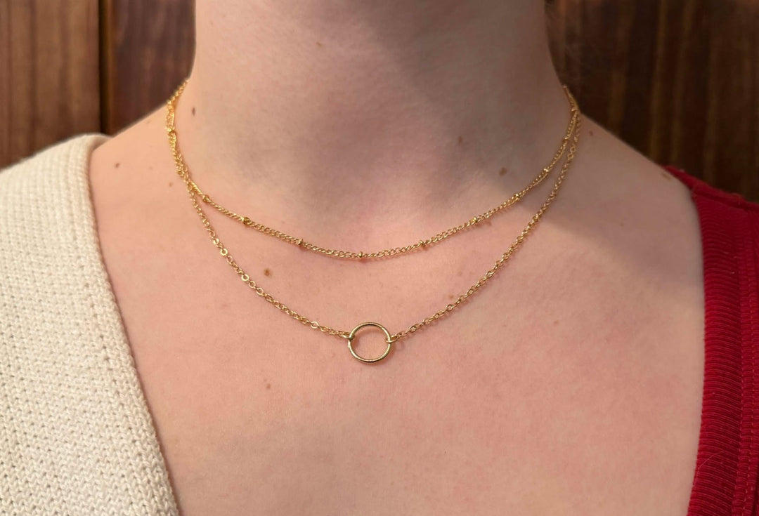 MEET ME IN THE MIDDLE CIRCLE LAYERED NECKLACE