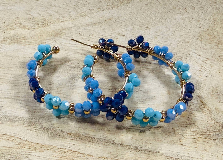 FLOWERS IN BLOOM HOOP EARRINGS