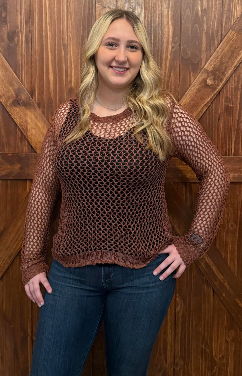 75% OFF ALL SUMMER LONG HOLLOW KNIT LONG SLEEVE