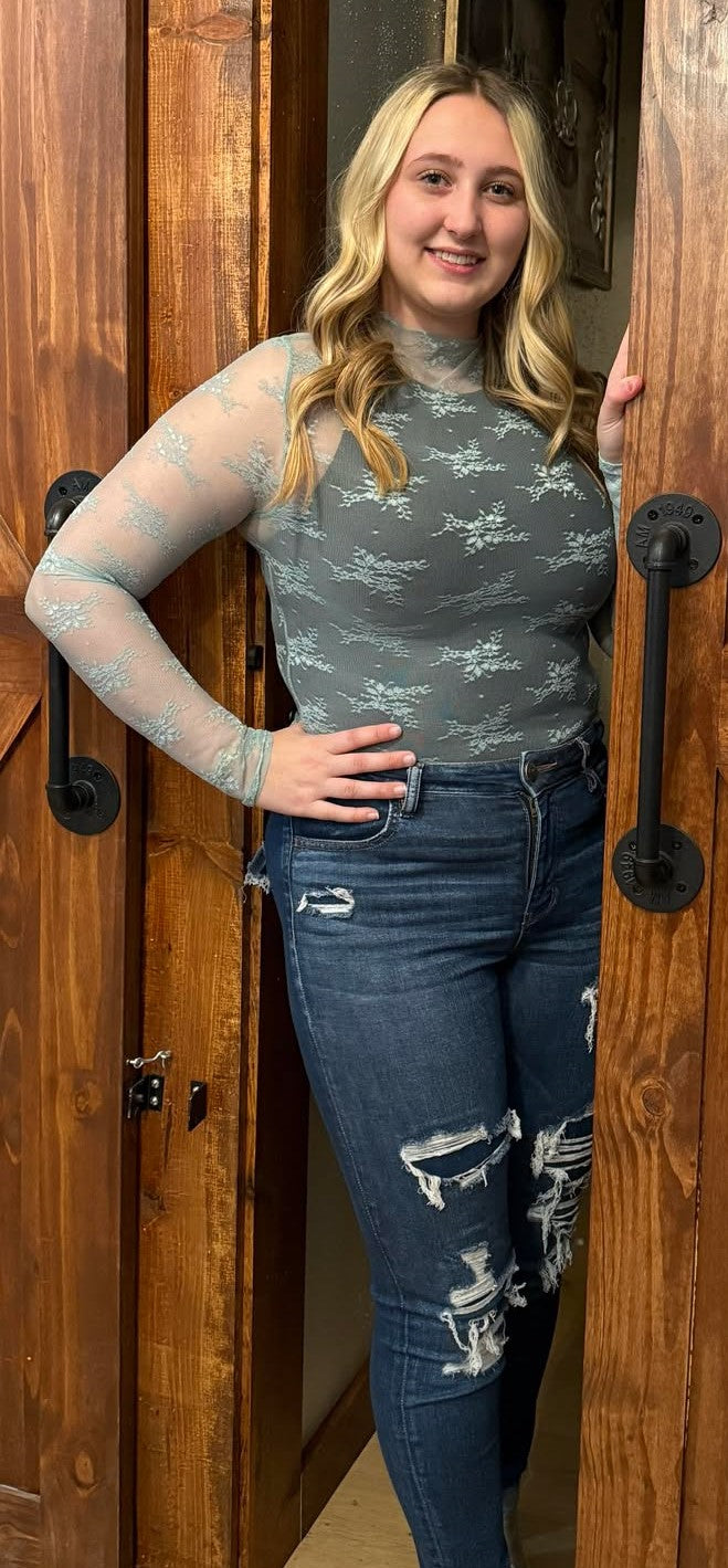 MINT SLEEK STYLE MESH TOP