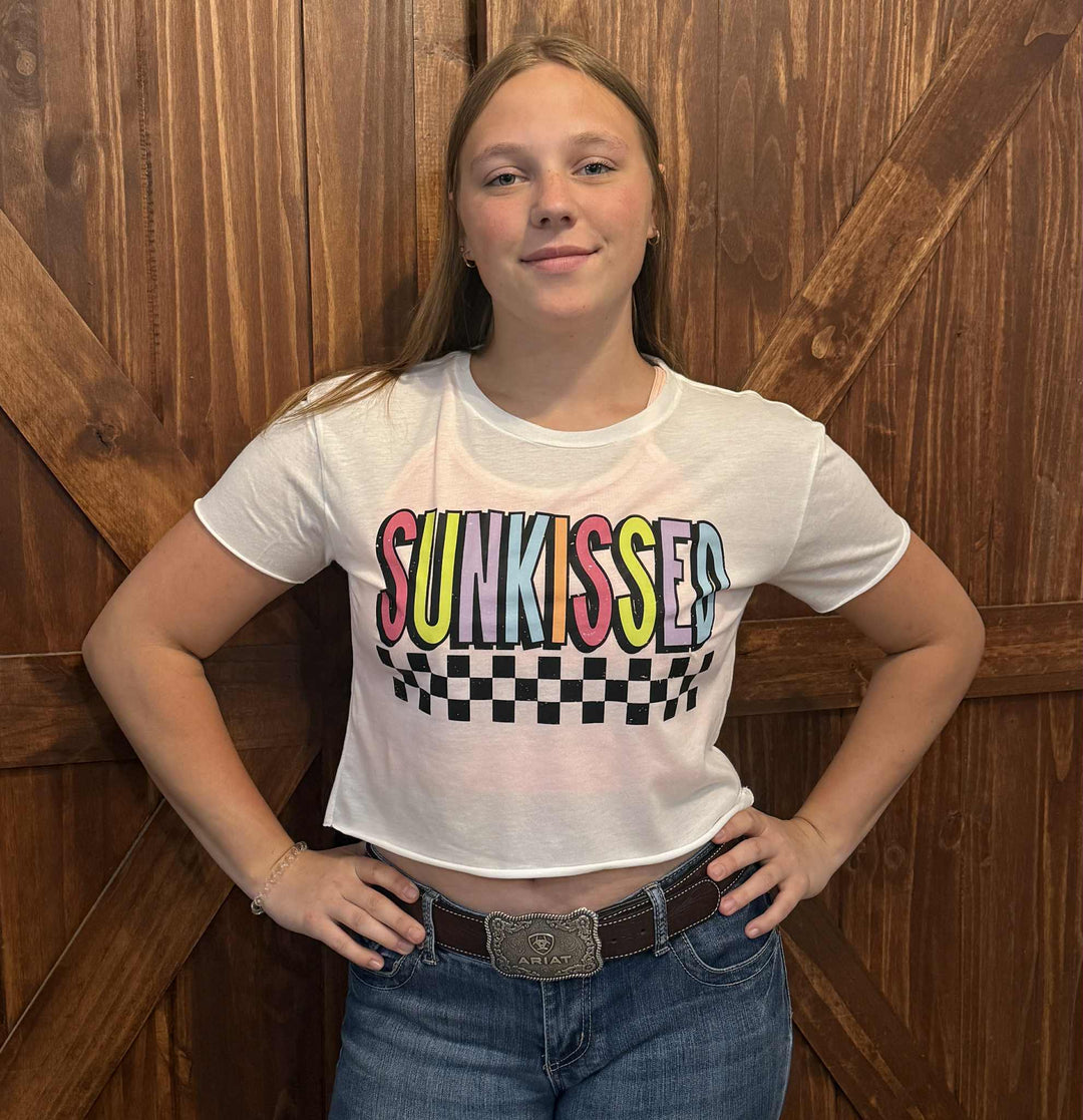 SUNKISSED RETRO GRAPHIC CROP TOP