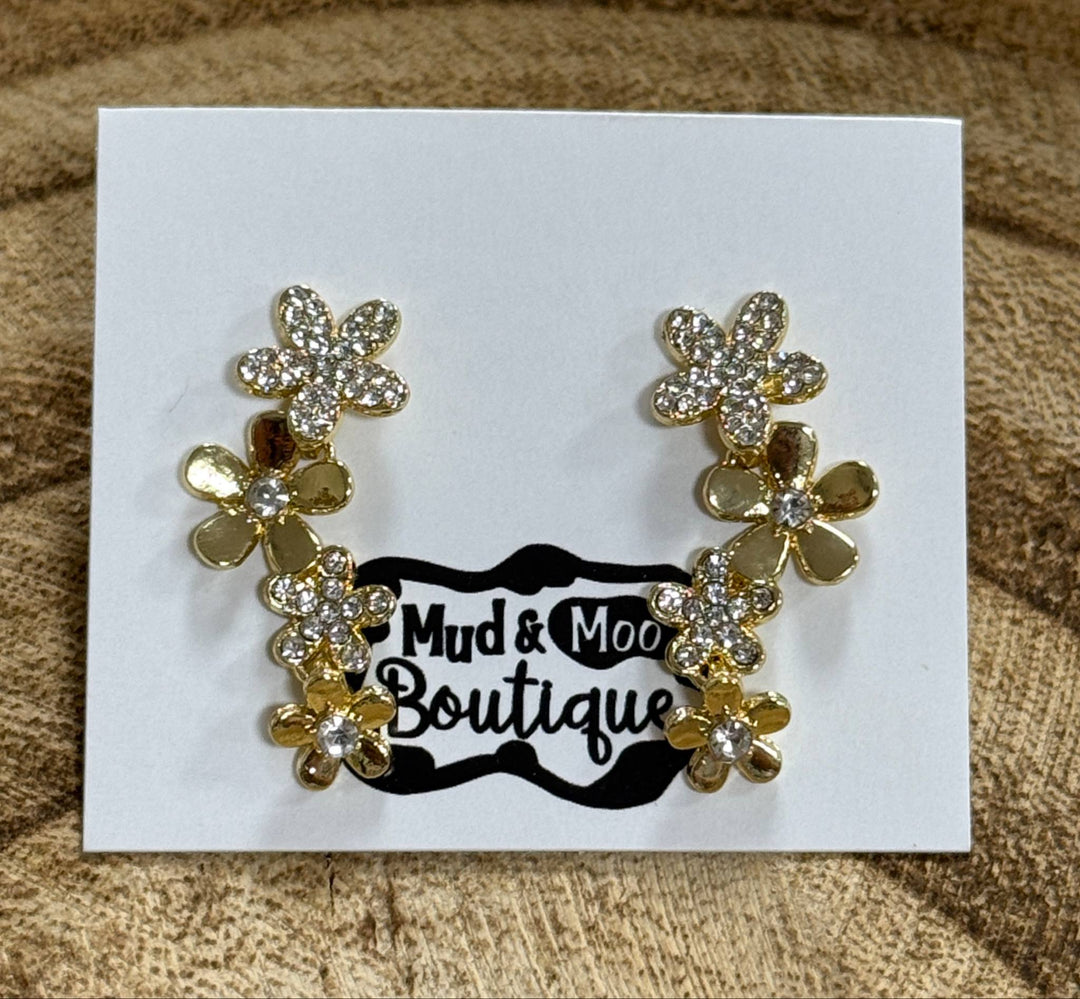 TRICKLING FLOWER EARRINGS