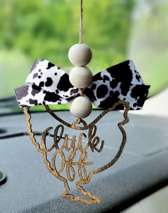 CLUCK OFF CHICKEN CAR CHARM