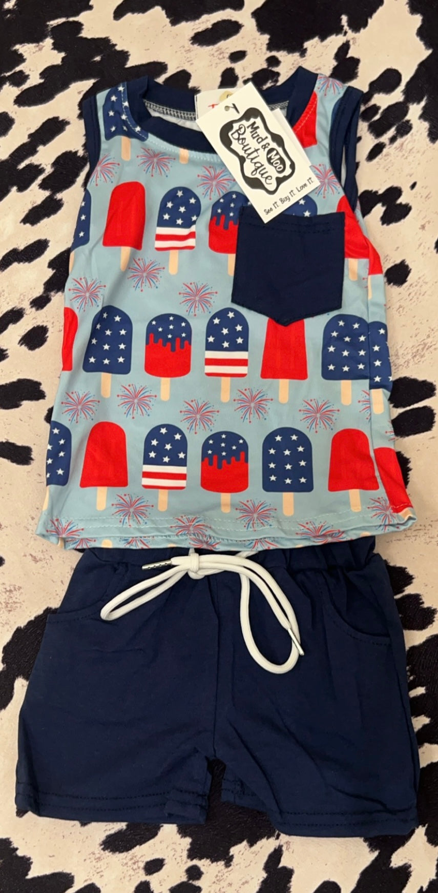 PATRIOTIC POPS SHORTS SET