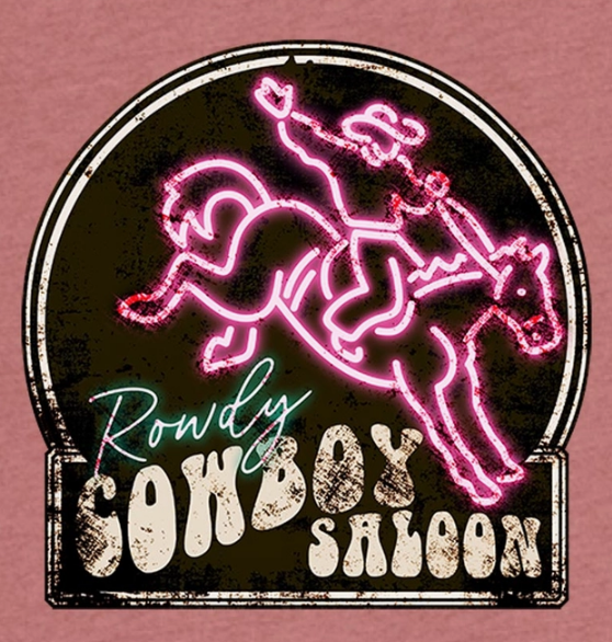 75% OFF ROWDY COWBOY SALOON GRAPHIC CREWNECK