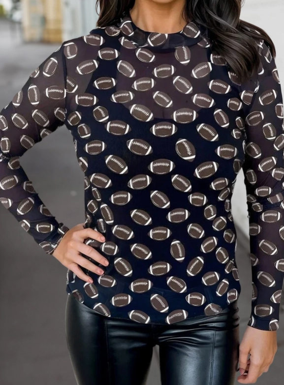 GAME DAY FOOTBALL SLEEK STYLE MESH TOP
