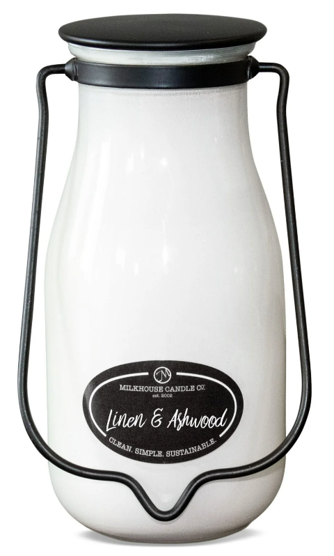 LINEN & ASHWOOD 14OZ MILKBOTTLE SOY CANDLE