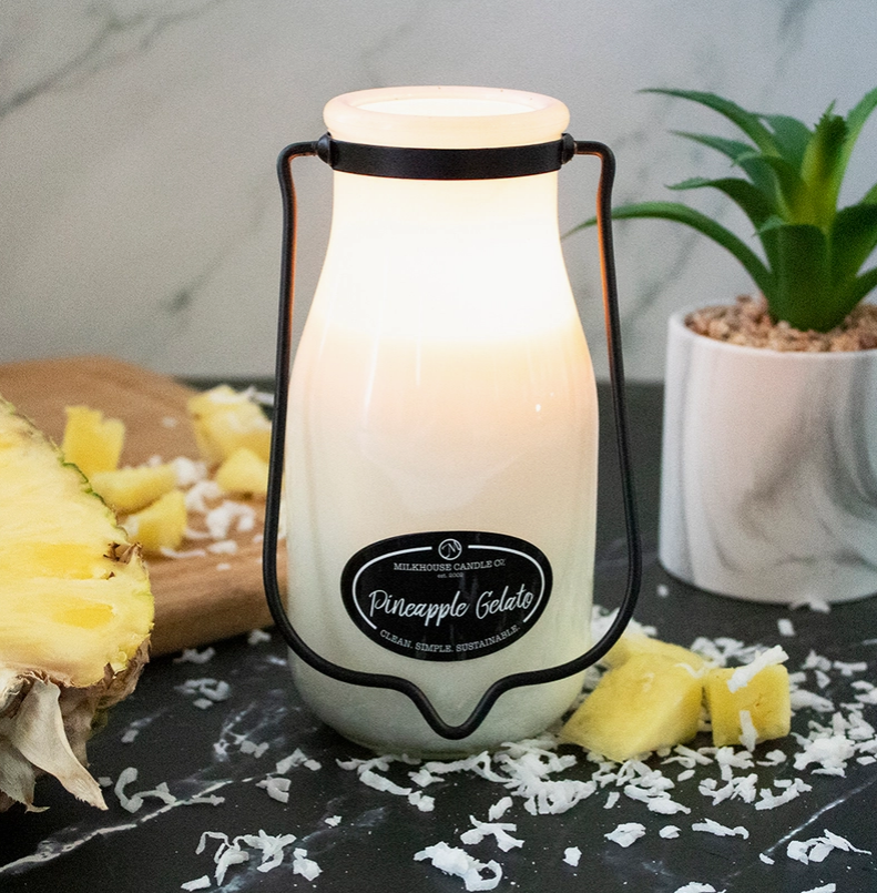 PINEAPPLE GELATO 14OZ MILKBOTTLE SOY CANDLE