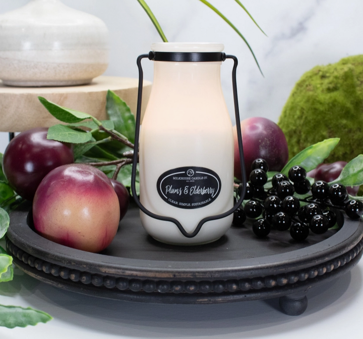 PLUMS & ELDERBERRY 14OZ MILKBOTTLE SOY CANDLE