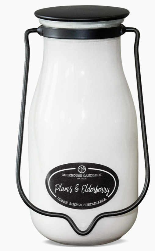 PLUMS & ELDERBERRY 14OZ MILKBOTTLE SOY CANDLE