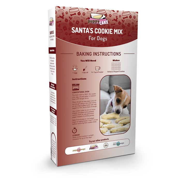 PUPPY CAKE SANTA’S COOKIE MIX