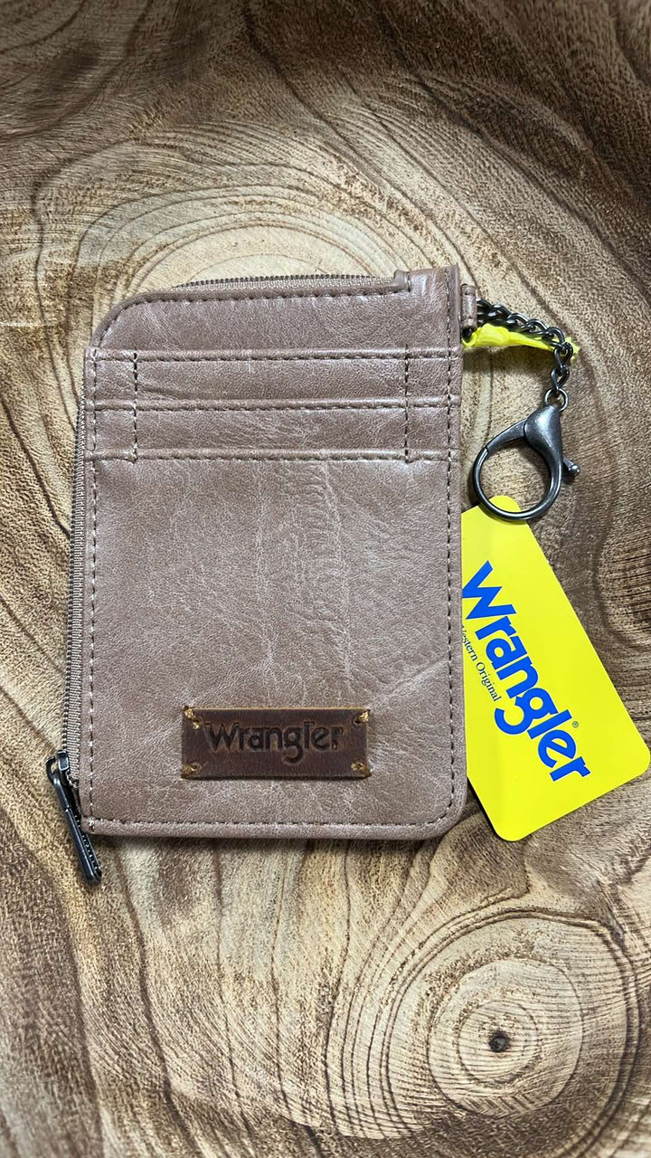 KHAKI WRANGLER MINI ZIP CARD CASE