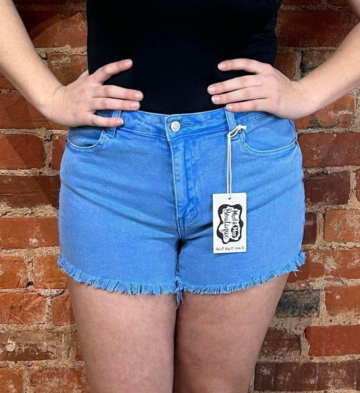 LET'S GO TO THE LAKE FRAYED SHORTS