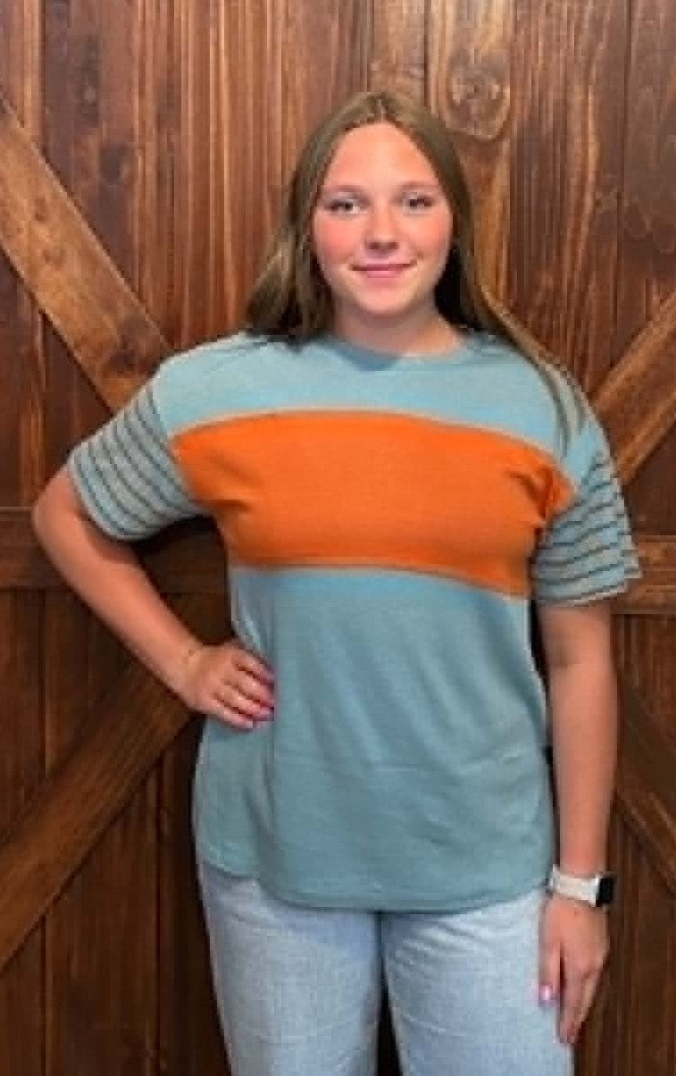 STRAIGHT AND NARROW SHORT SLEEVE TOP