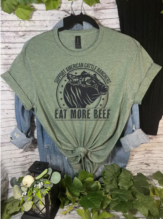 EAT MORE BEEF RANCHER GRAPHIC TEE