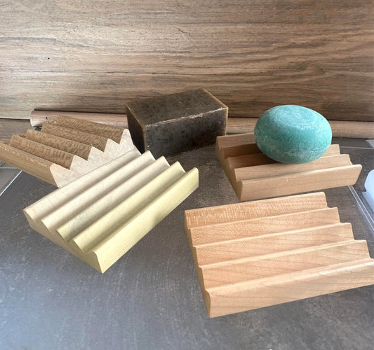 NATURAL WOOD SOAP DISH