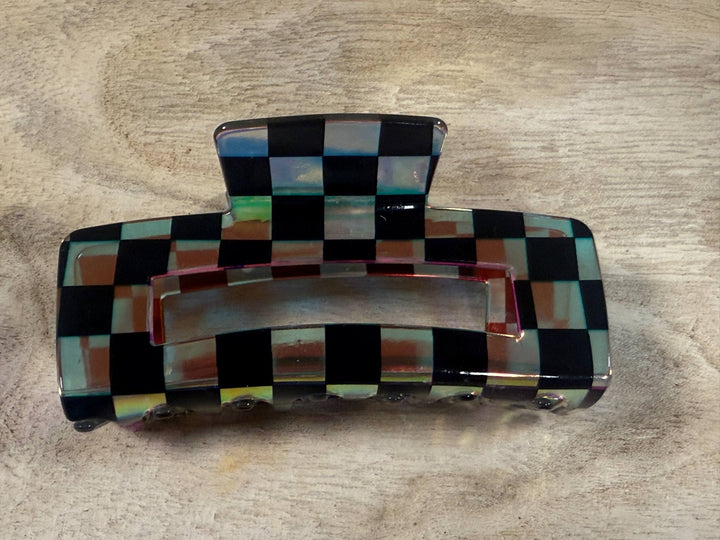 HOLO CHECKERED CLAW CLIP