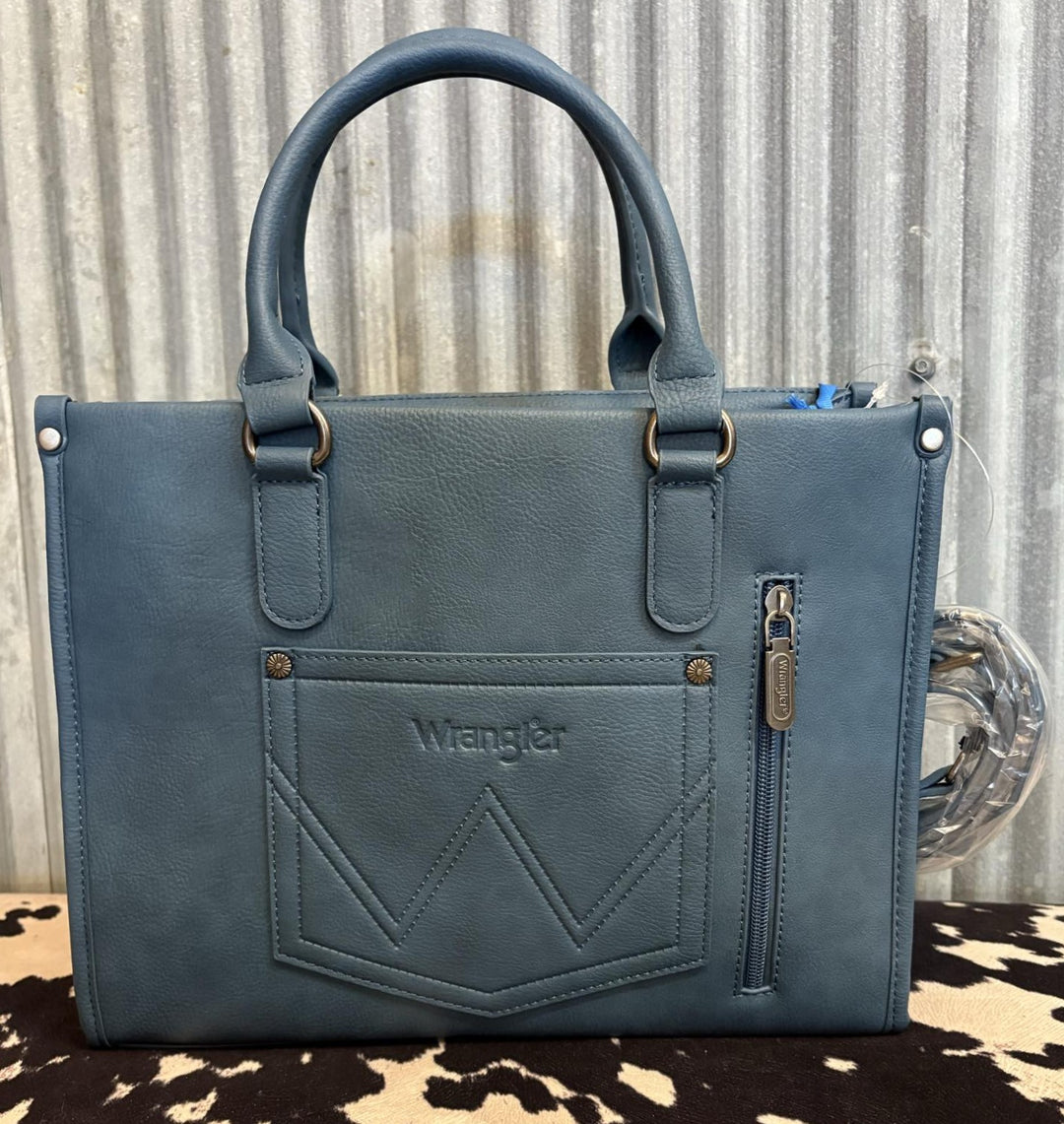 BLUE SHERPA WRANGLER CANVAS CROSSBODY TOTE