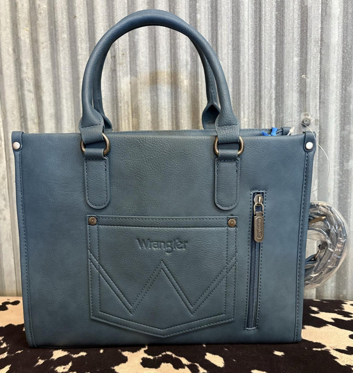 BLUE SHERPA WRANGLER CANVAS CROSSBODY TOTE