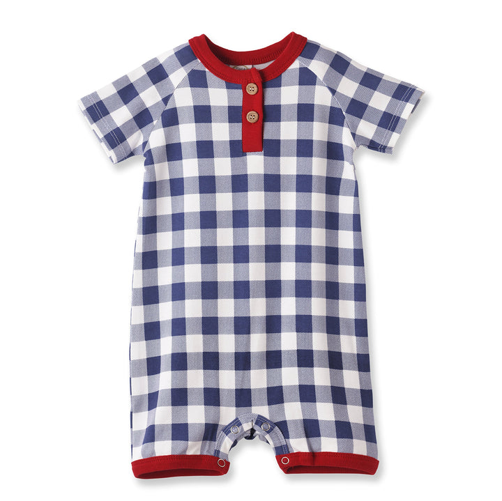 Picnic Plaid Bamboo Shorty Baby Romper