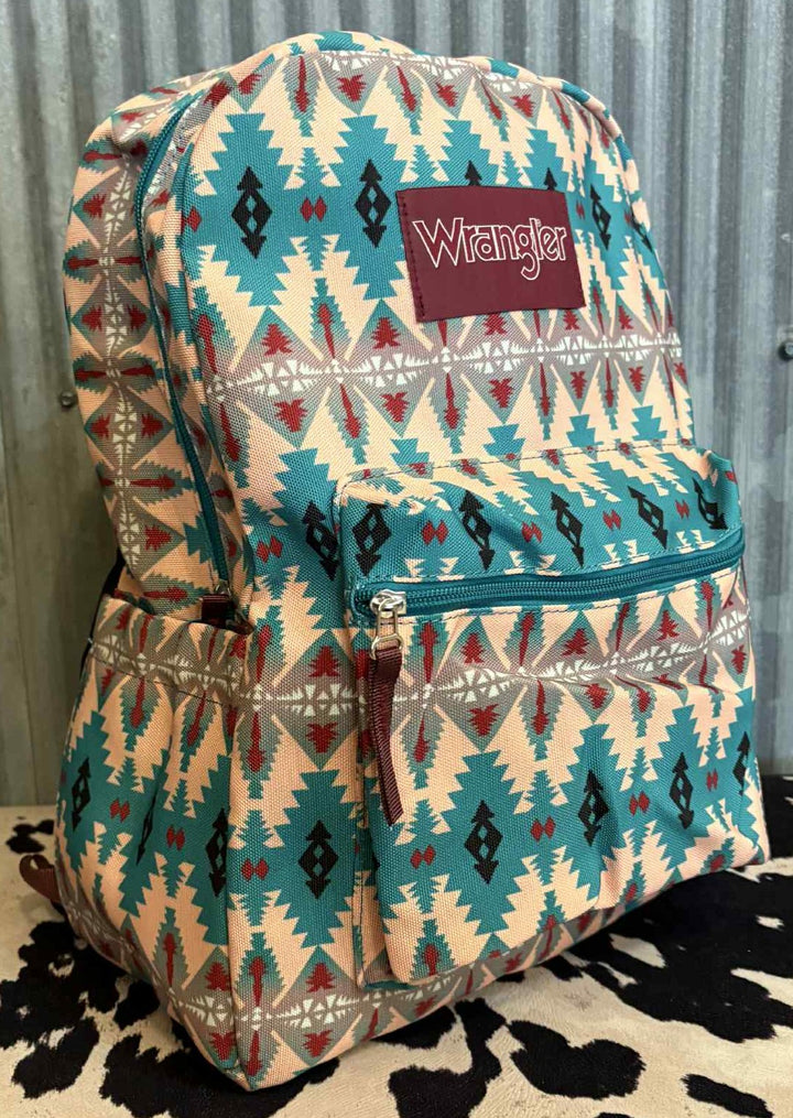 TURQUOISE WRANGLER AZTEC BACKPACK