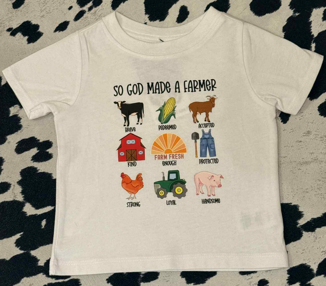 SO GOD MADE A FARMER TODDLER SHIRT