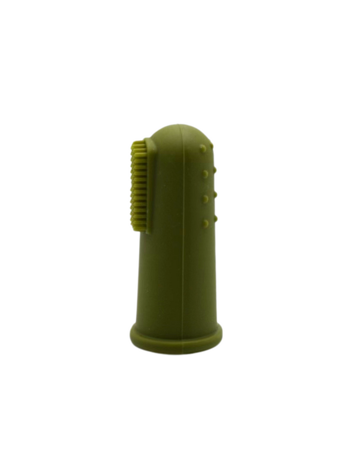 Finger Toothbrushes // Mustard & Army Green
