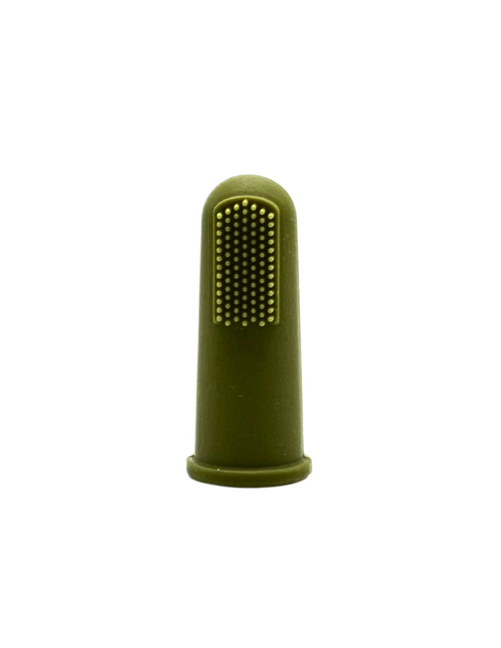 Finger Toothbrushes // Mustard & Army Green