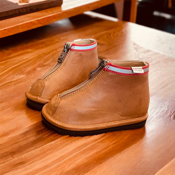 Brown Kids Ankle Boots – Trendy & Easy to Wear | Zipper Closure