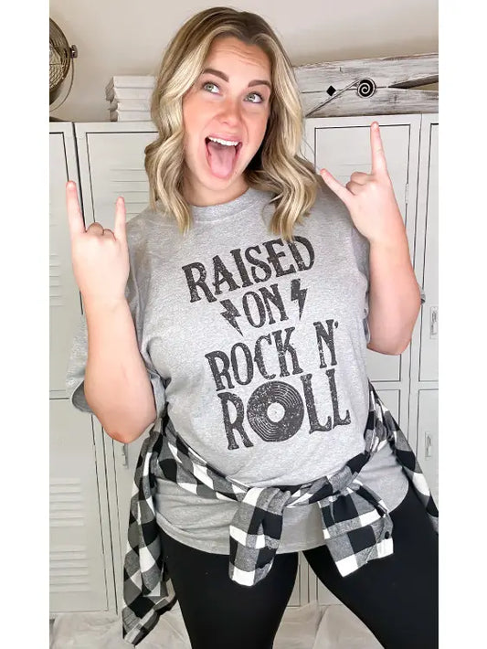 RAISED ON ROCK N ROLL GRAPHIC TEE