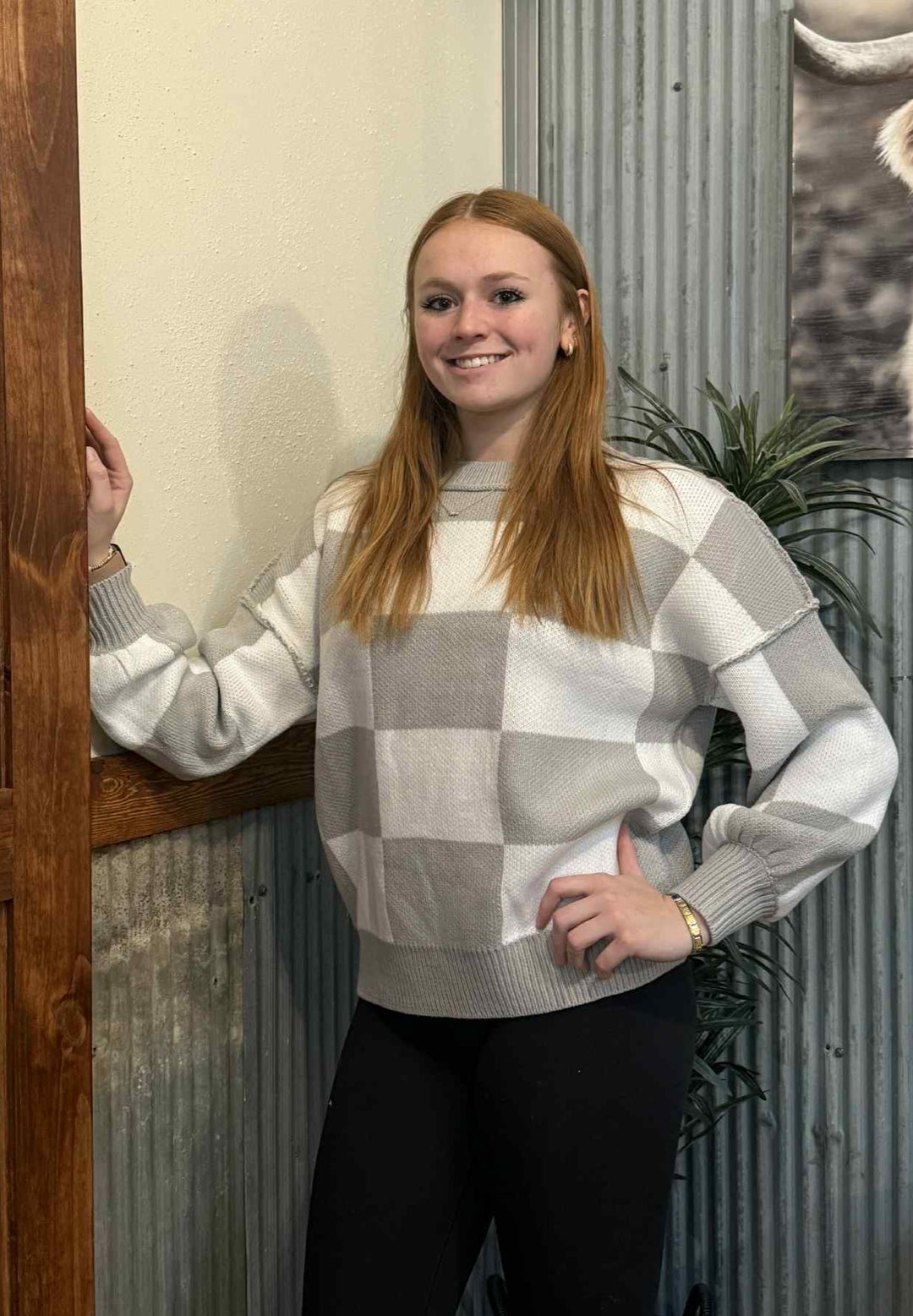 SQUARED AWAY KNITTED SWEATER
