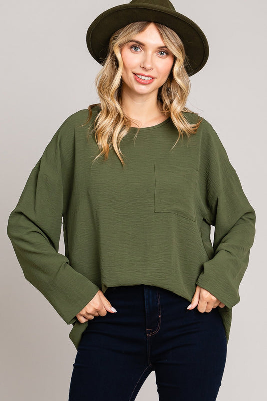 BREEZY OLIVE LONG SLEEVE