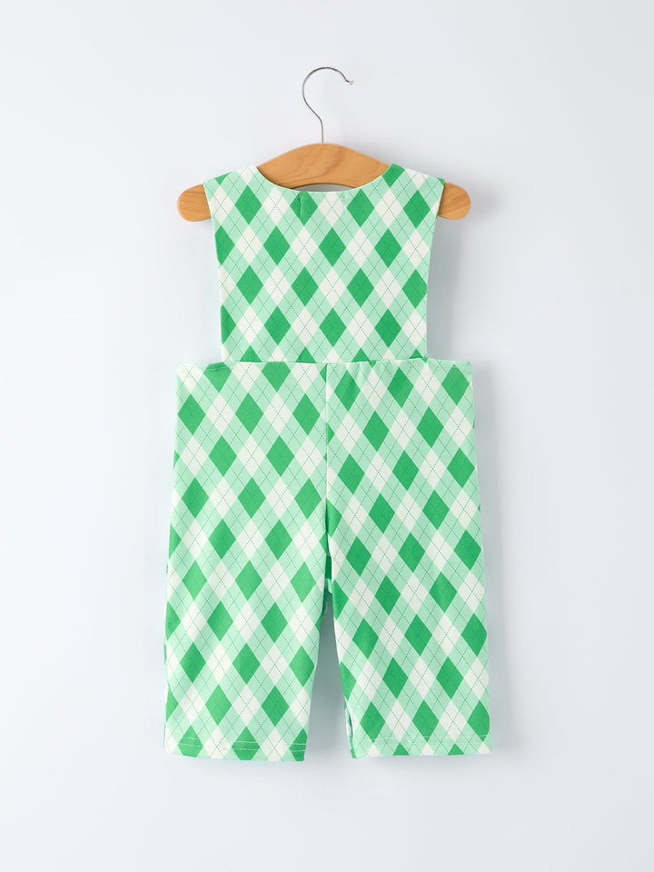 Spring Golf Embroidered Baby Boys Smocked Romper