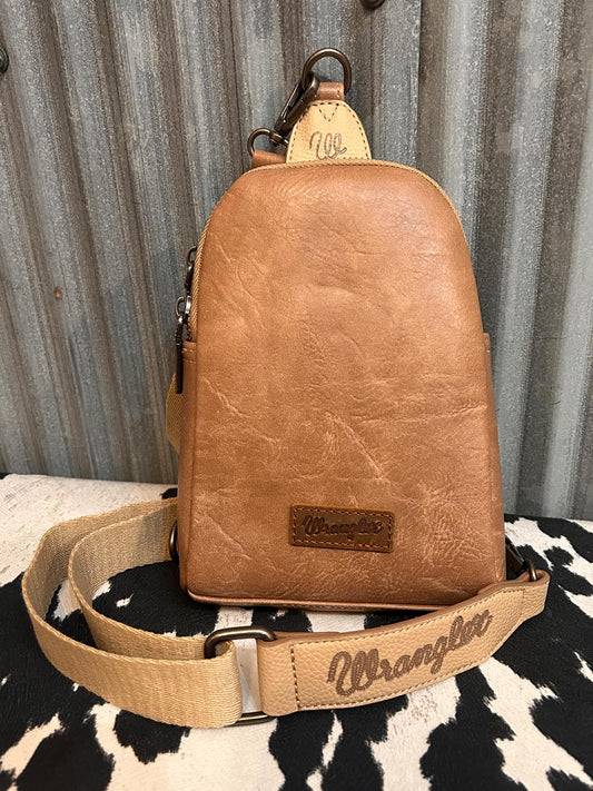 KHAKI WRANGLER CROSSBODY CHEST BAG